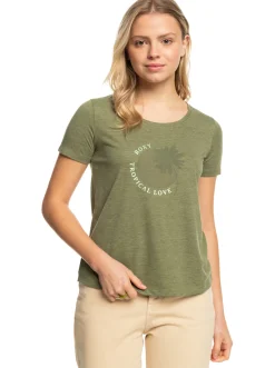 Roxy T-Shirts & Tops*Chasing The Wave - T-Shirt Voor Dames Loden Green