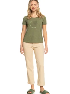Roxy T-Shirts & Tops*Chasing The Wave - T-Shirt Voor Dames Loden Green
