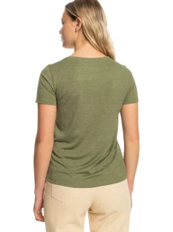 Roxy T-Shirts & Tops*Chasing The Wave - T-Shirt Voor Dames Loden Green