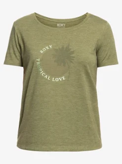 Roxy T-Shirts & Tops*Chasing The Wave - T-Shirt Voor Dames Loden Green
