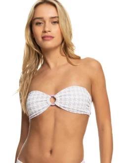 Roxy Bikini Tops*Check It - Bandeau Bikinitop Voor Dames Purple Rose