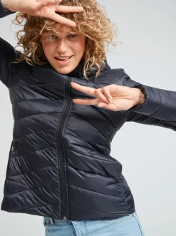 Roxy Jasjes & Jassen*Coast Road - Licht Opvouwbaar Gevoerd Jack Voor Dames Anthracite