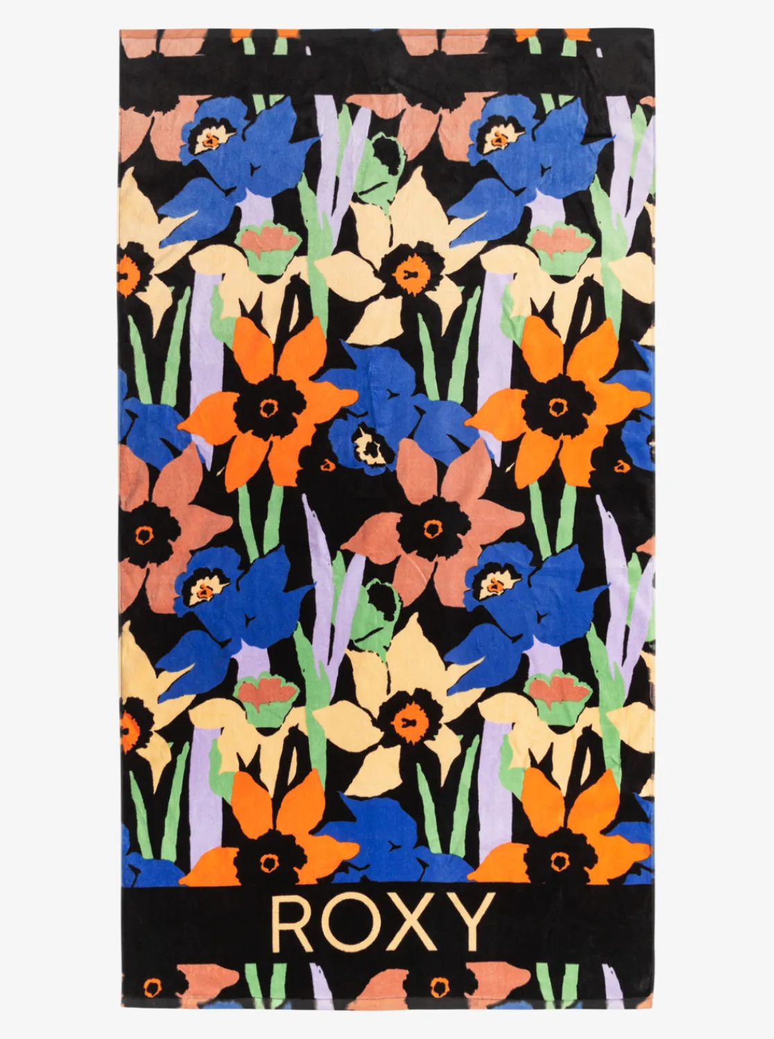 Roxy Badaccessoires*Cold Water Printed - Strandlaken Anthracite Flower Jammin