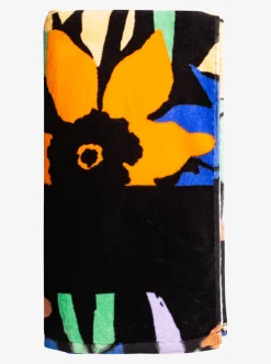 Roxy Badaccessoires*Cold Water Printed - Strandlaken Anthracite Flower Jammin