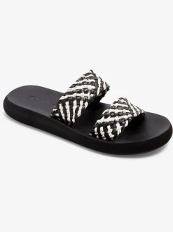 Roxy Slippers*Colette - Teenslippers Voor Dames Black/Black/White