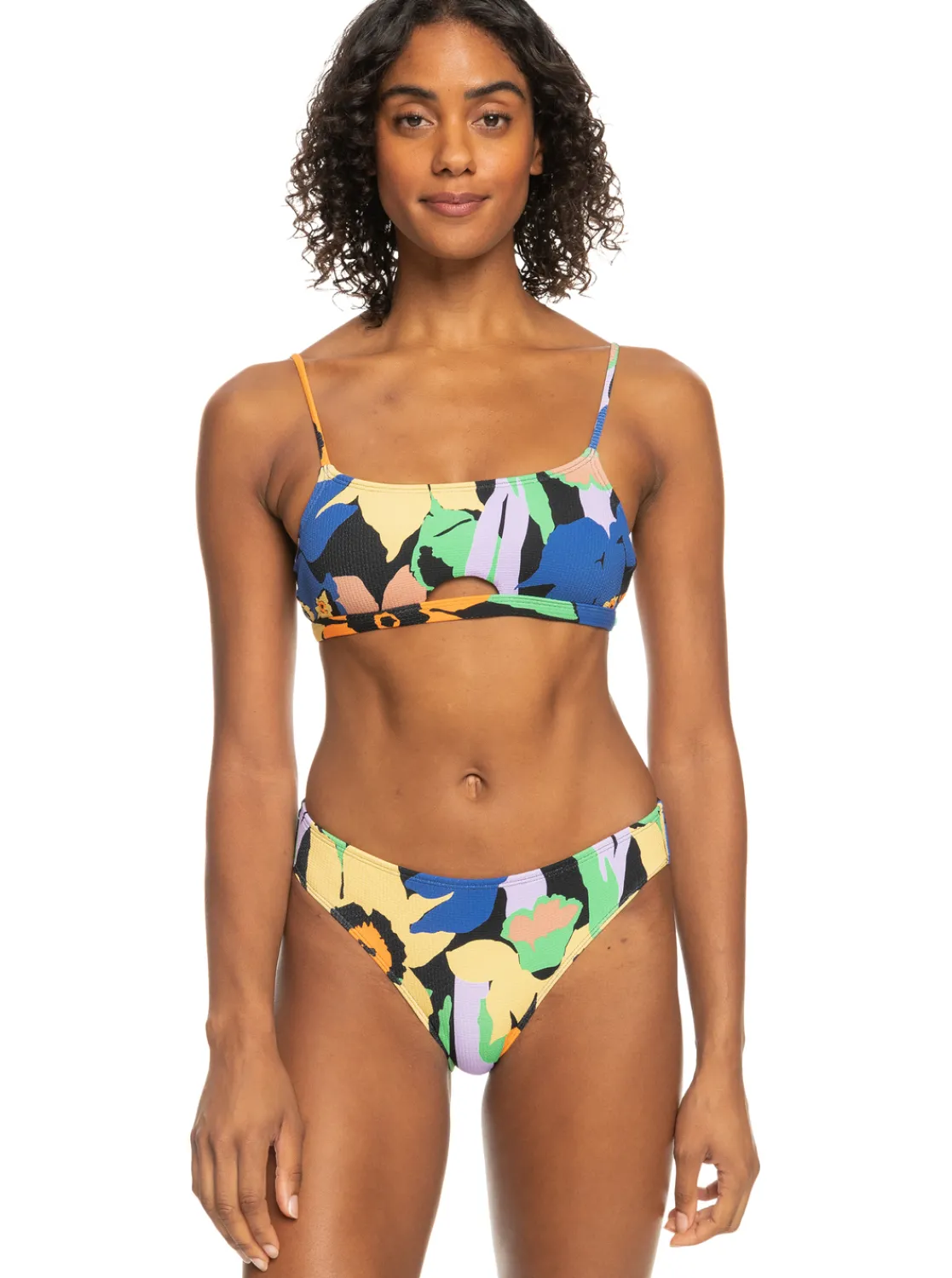 Roxy Bikini'S*Color Jam - Bralette Bikiniset Voor Dames Anthracite Flower Jammin