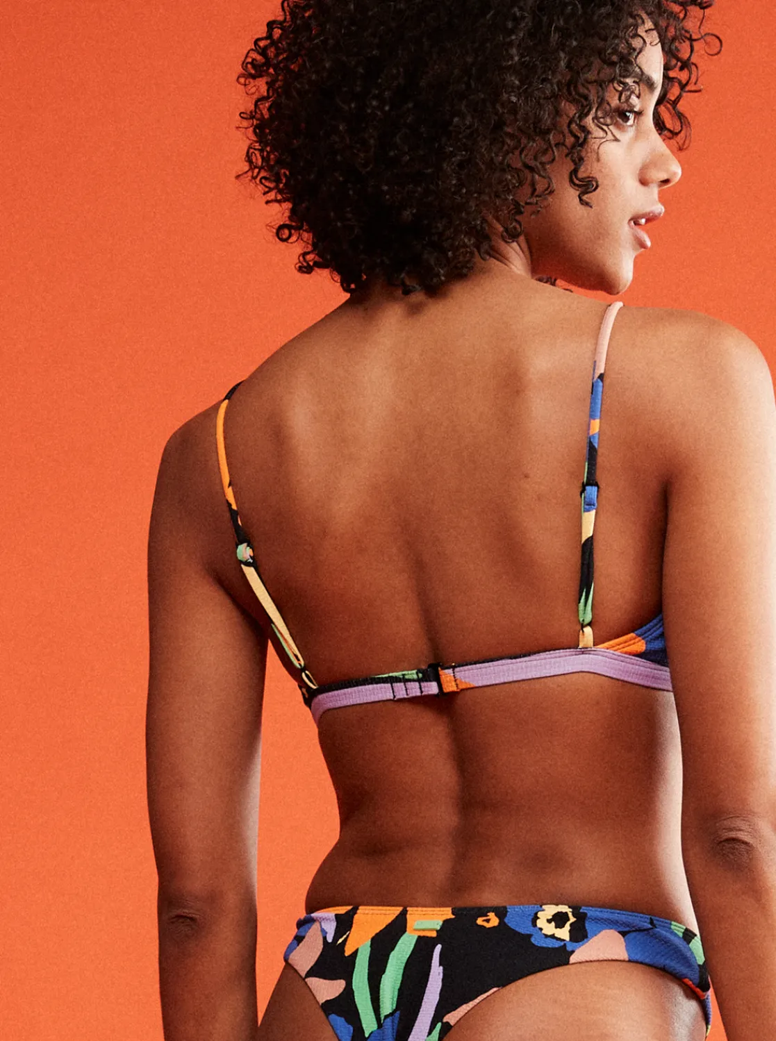 Roxy Bikini Tops*Color Jam - Bralette Bikinitop Voor Dames Anthracite Flower Jammin