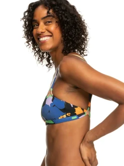 Roxy Bikini Tops*Color Jam - Bralette Bikinitop Voor Dames Anthracite Flower Jammin
