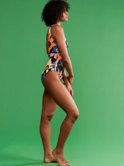 Roxy Monokini'S*Color Jam - Eendelig Badpak Voor Dames Anthracite Flower Jammin