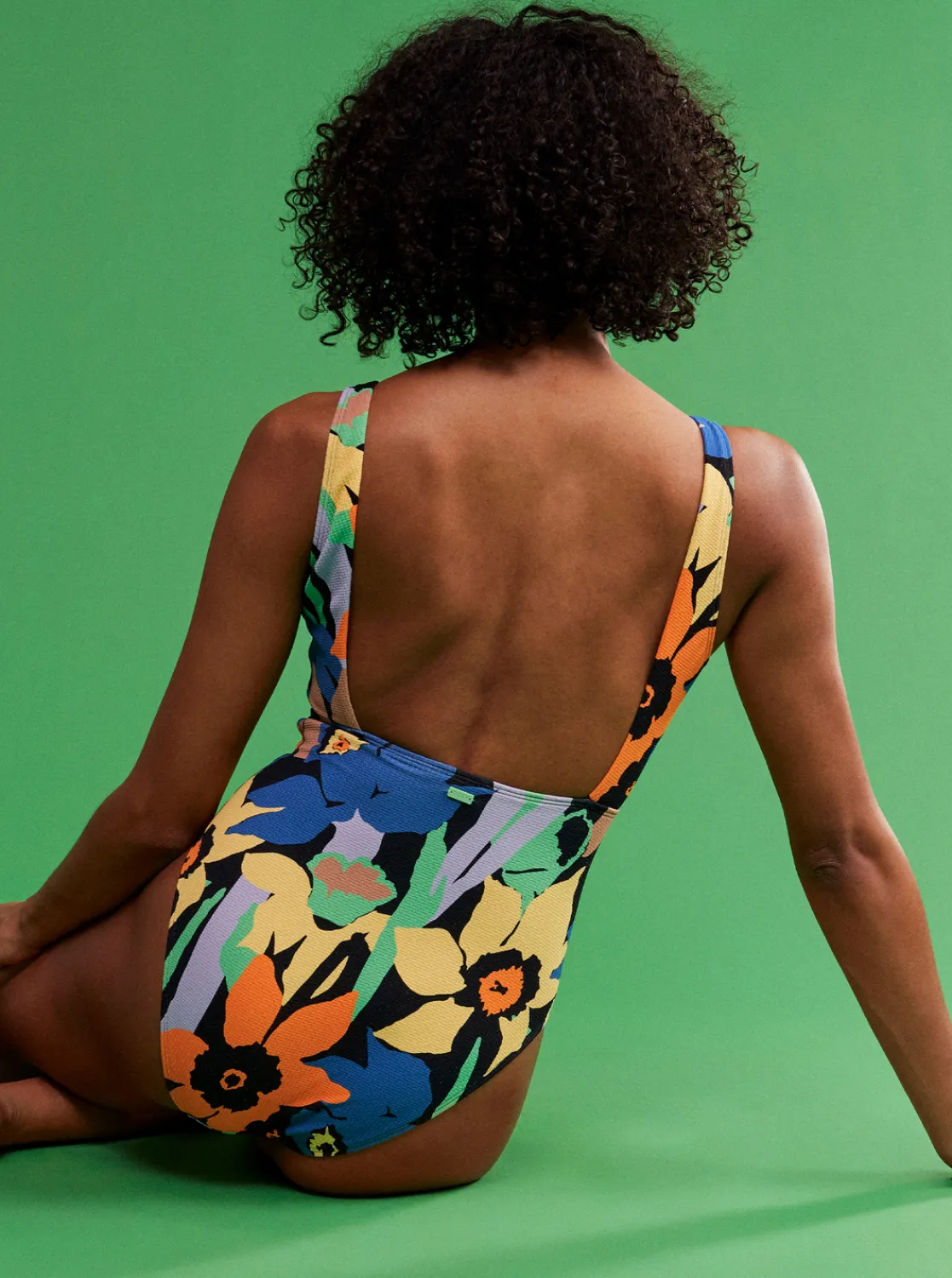 Roxy Monokini'S*Color Jam - Eendelig Badpak Voor Dames Anthracite Flower Jammin