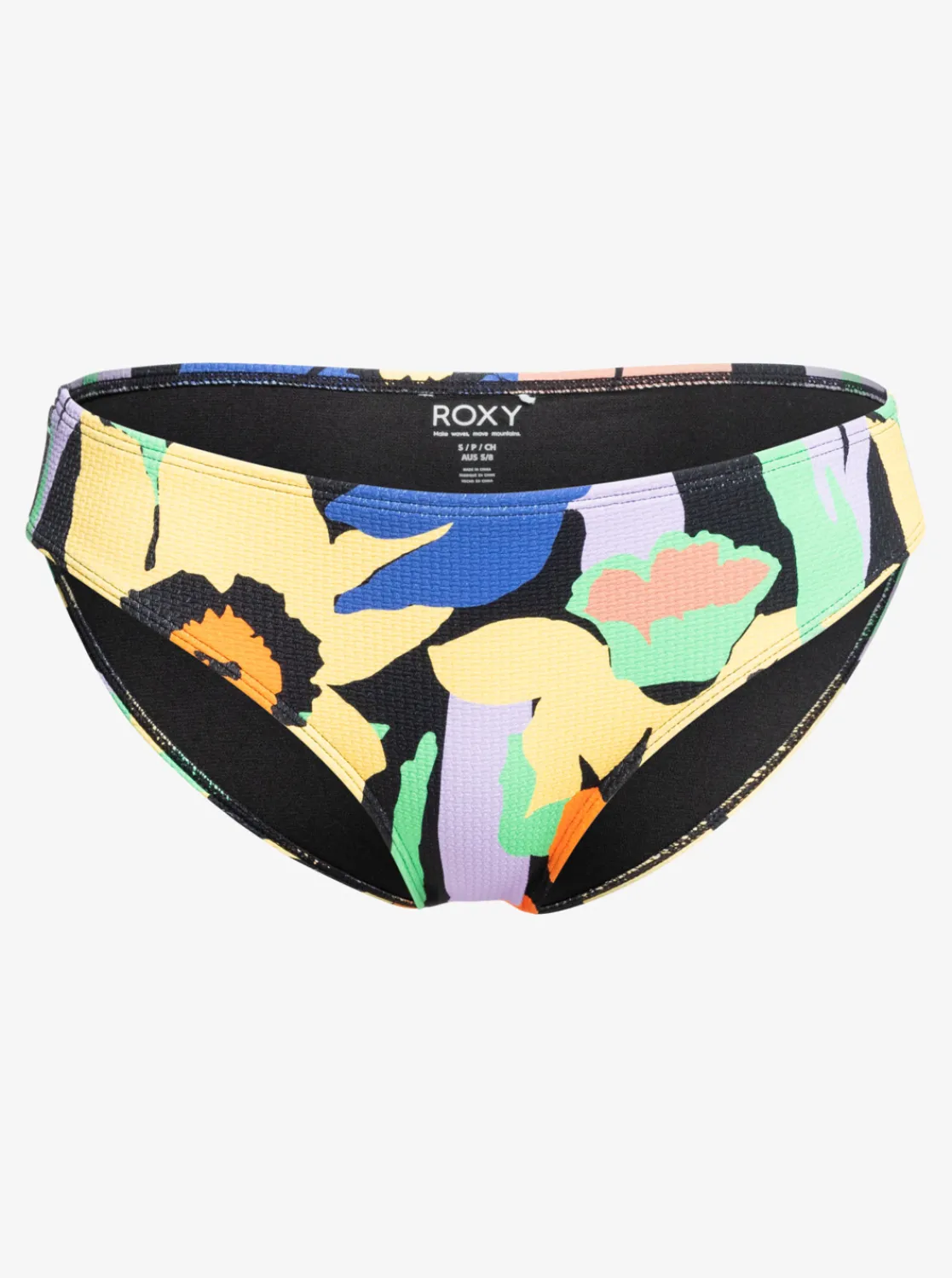 Roxy Bikini Bottoms*Color Jam - Hipster Bikinibroekje Voor Dames Anthracite Flower Jammin
