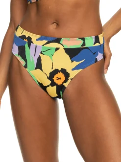 Roxy Bikini Bottoms*Color Jam - Medium Bikinibroekje Voor Dames Anthracite Flower Jammin