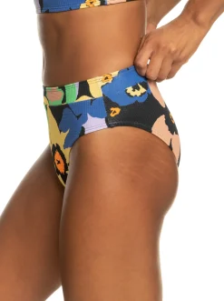 Roxy Bikini Bottoms*Color Jam - Medium Bikinibroekje Voor Dames Anthracite Flower Jammin