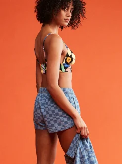 Roxy Bikini Tops*Color Jam - Tank Bikinitop Voor Dames Anthracite Flower Jammin