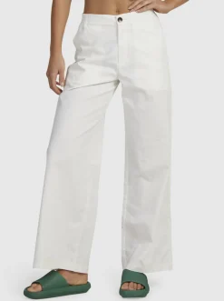 Roxy Broeken & Jeans*Comfy - Palazzobroek Voor Dames Blanc De Blanc