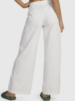 Roxy Broeken & Jeans*Comfy - Palazzobroek Voor Dames Blanc De Blanc