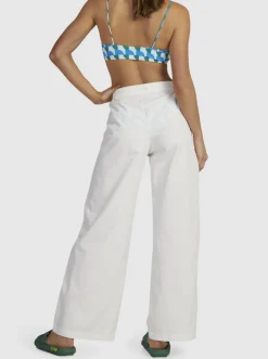 Roxy Broeken & Jeans*Comfy - Palazzobroek Voor Dames Blanc De Blanc