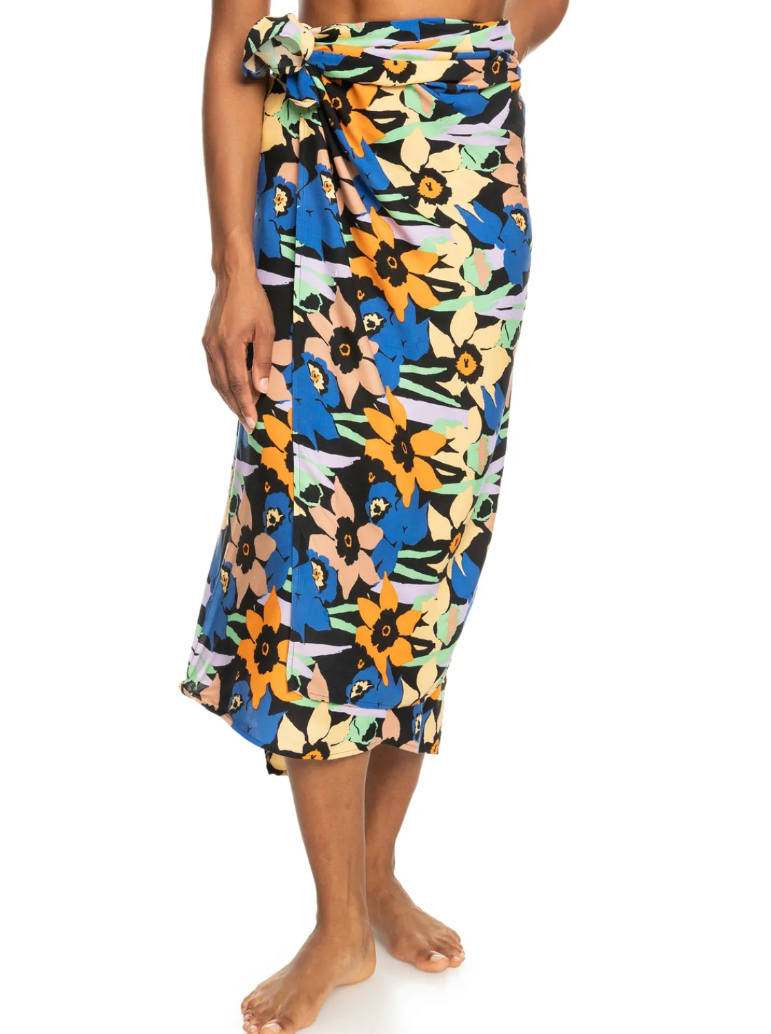 Roxy Badkleding*Cool And Lovely - Sarong Voor Dames Anthracite Flower Jammin