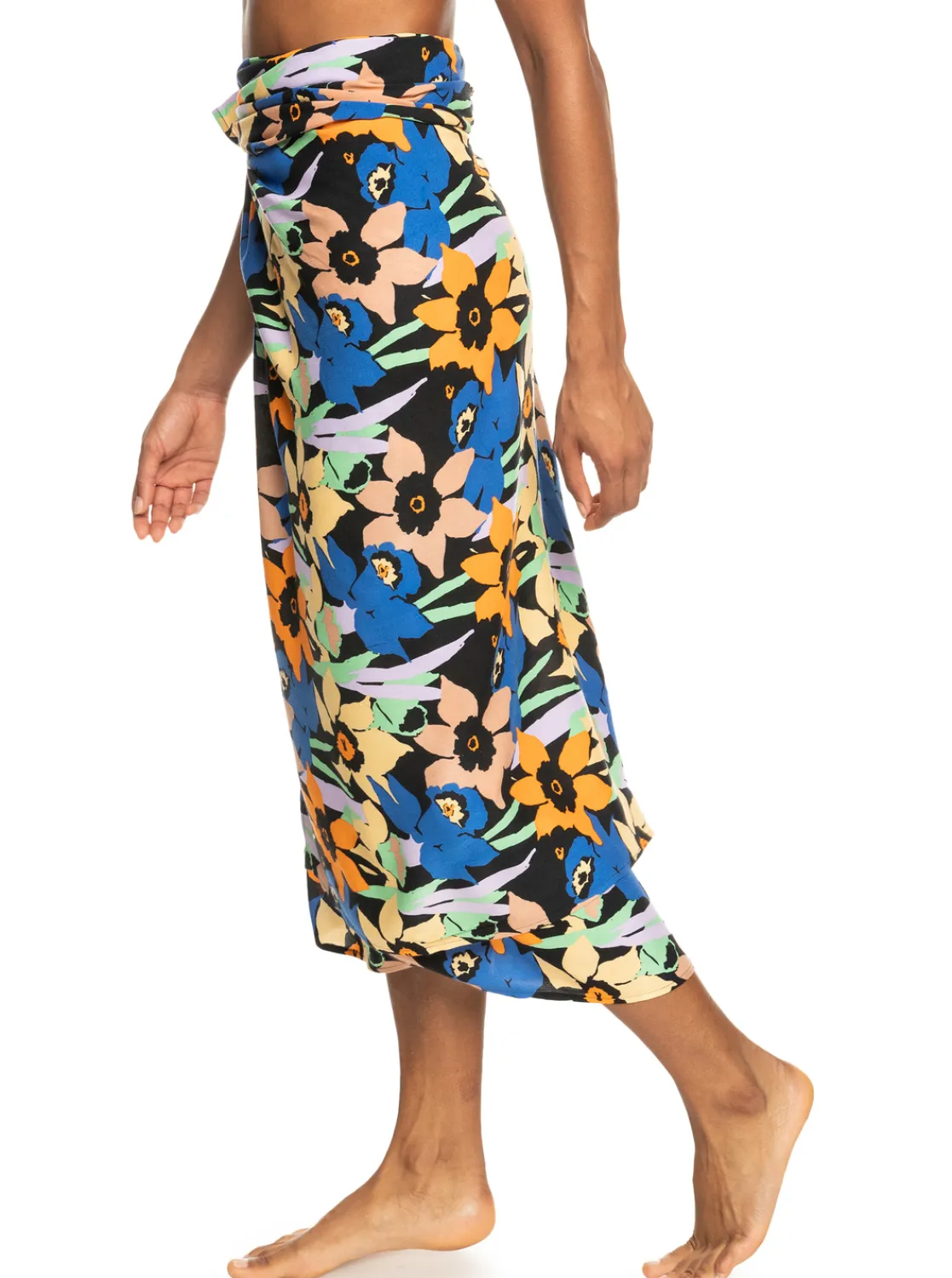 Roxy Badkleding*Cool And Lovely - Sarong Voor Dames Anthracite Flower Jammin