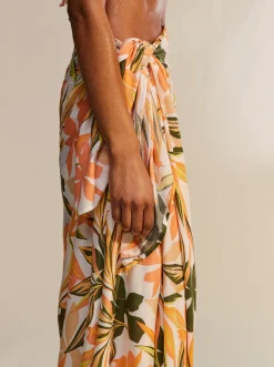 Roxy Badkleding*Cool And Lovely - Sarong Voor Dames Bright White Subtly Salty Mult
