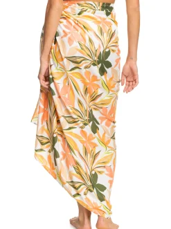 Roxy Badkleding*Cool And Lovely - Sarong Voor Dames Bright White Subtly Salty Mult