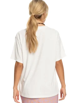 Roxy T-Shirts & Tops*Crystal Vision - Oversized Boyfriend T-Shirt Voor Dames Snow White/Multicolour