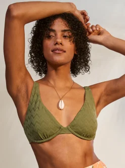 Roxy Bikini Tops*Current Coolness - Bikinitop Met Beugels Cupmaat D Voor Dames Loden Green