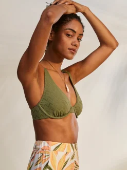 Roxy Bikini Tops*Current Coolness - Bikinitop Met Beugels Cupmaat D Voor Dames Loden Green