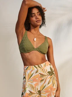 Roxy Bikini Tops*Current Coolness - Bikinitop Met Beugels Cupmaat D Voor Dames Loden Green