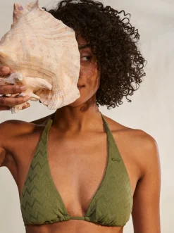 Roxy Bikini Tops*Current Coolness - Langere Triangel-Bikinitop Voor Dames Loden Green