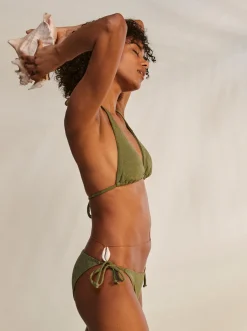 Roxy Bikini Tops*Current Coolness - Langere Triangel-Bikinitop Voor Dames Loden Green