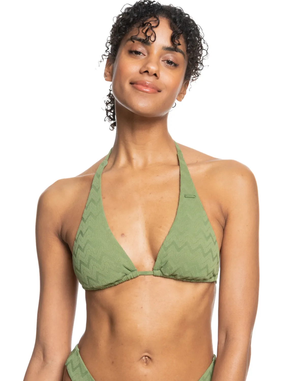 Roxy Bikini Tops*Current Coolness - Langere Triangel-Bikinitop Voor Dames Loden Green