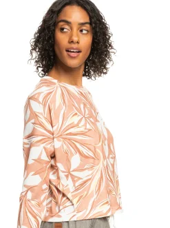 Roxy Sweatshirts & Hoodies*Current Mood - Ribgebreide Top Met Lange Mouw Voor Dames Cork Subtly Salty