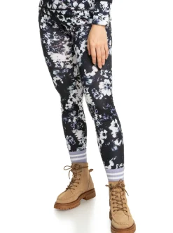 Roxy Thermo Layers*Daybreak 2022 - Base Layer Broek Voor Dames True Black Black Flowers
