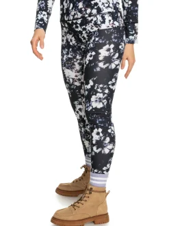 Roxy Thermo Layers*Daybreak 2022 - Base Layer Broek Voor Dames True Black Black Flowers