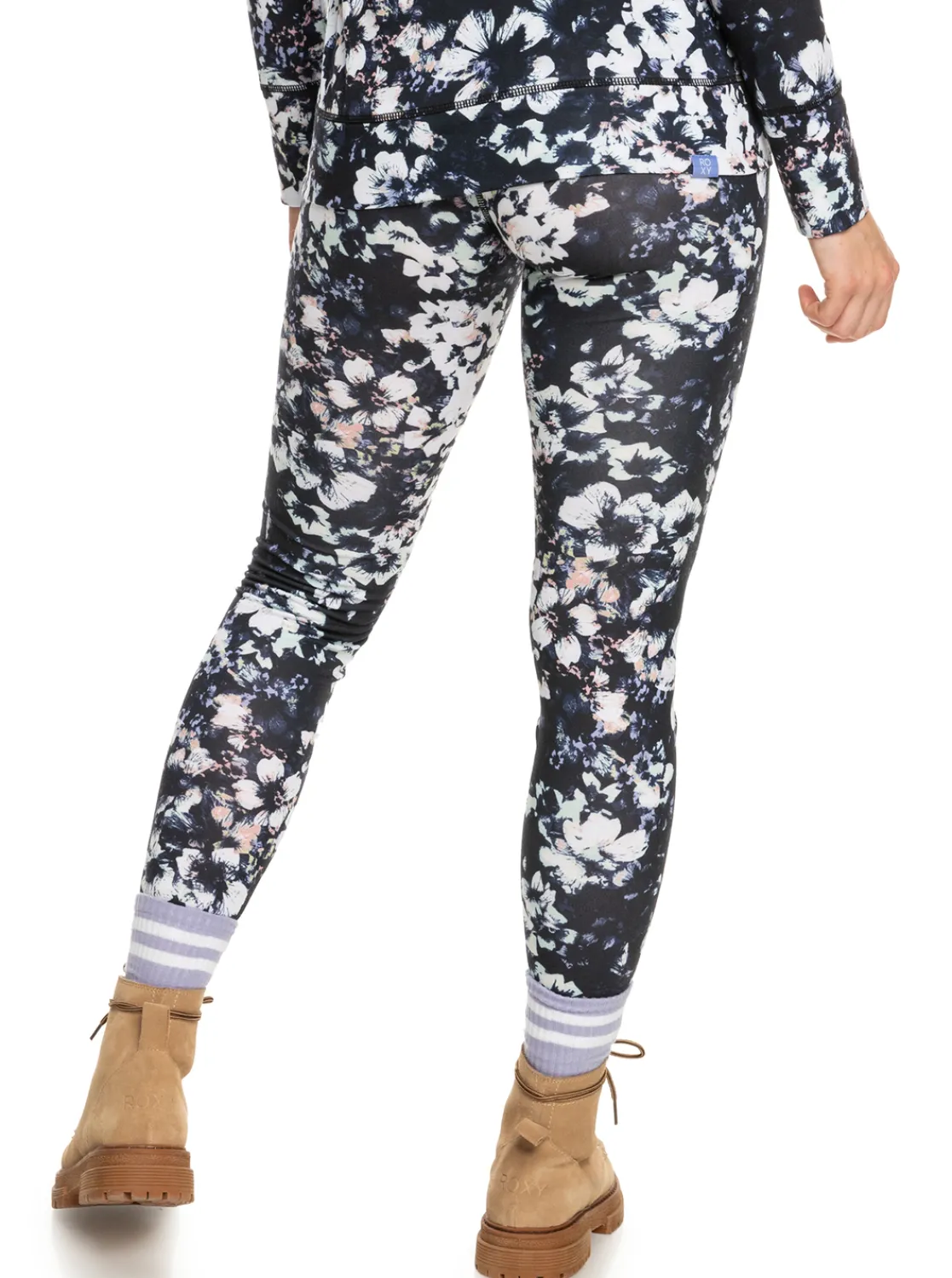 Roxy Thermo Layers*Daybreak 2022 - Base Layer Broek Voor Dames True Black Black Flowers