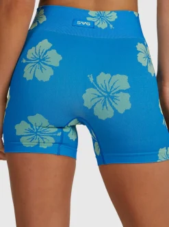 Roxy Shorts*Digi High Active - Wielrennersbroek Voor Dames Digi High Floral Y2K Lime