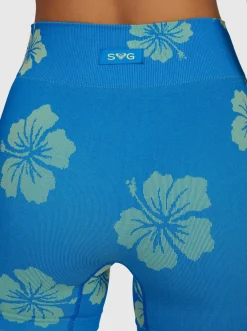 Roxy Shorts*Digi High Active - Wielrennersbroek Voor Dames Digi High Floral Y2K Lime