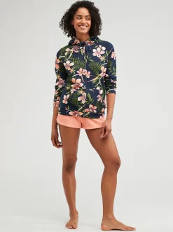 Roxy Sweatshirts & Hoodies*Dive Deep - Hoodie Met Rits Voor Dames Mood Indigo Tropical Depht