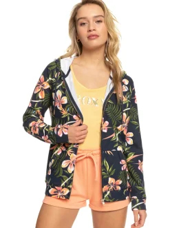 Roxy Sweatshirts & Hoodies*Dive Deep - Hoodie Met Rits Voor Dames Mood Indigo Tropical Depht