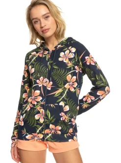 Roxy Sweatshirts & Hoodies*Dive Deep - Hoodie Met Rits Voor Dames Mood Indigo Tropical Depht