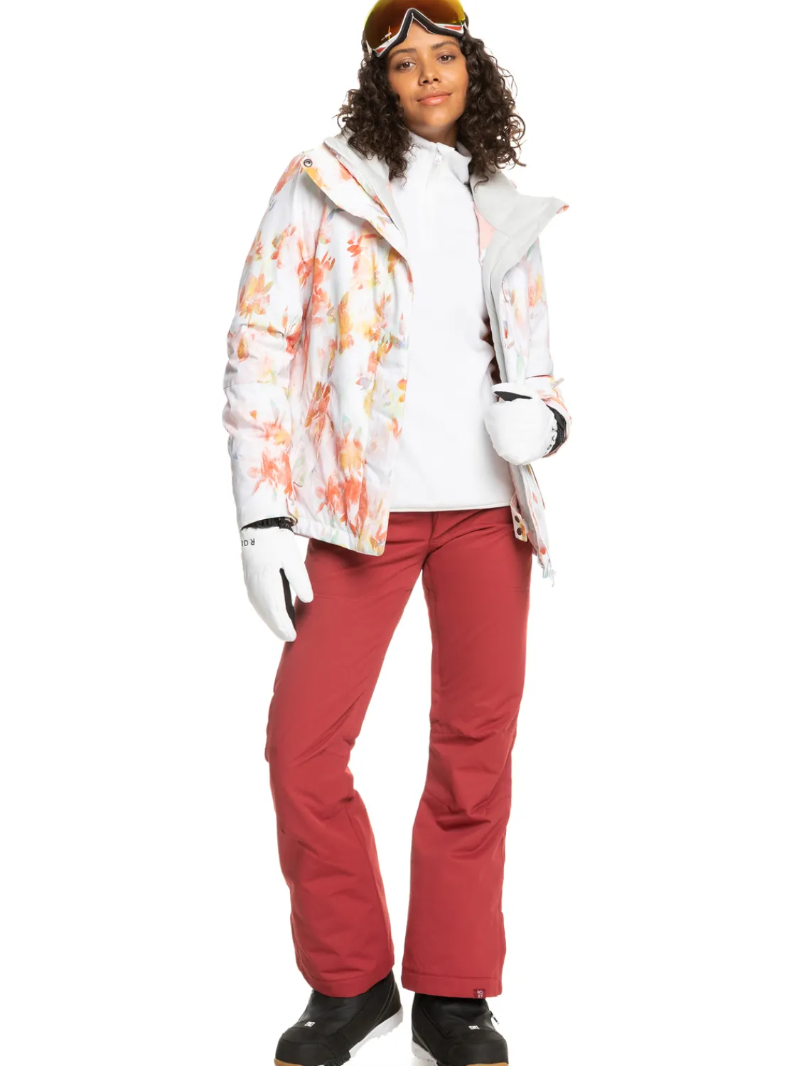 Roxy Snow-Broeken*Diversion 2022 - Geisoleerde Snowbroek Voor Dames Brick Red