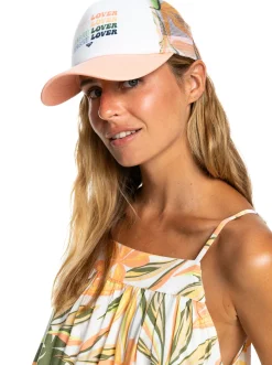 Roxy Hoeden & Petten*Donut Spain - Trucker Cap Voor Dames Bright White Subtly Salty Mult