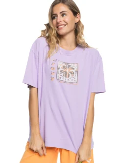 Roxy T-Shirts & Tops*Dream Scene - T-Shirt For Women Purple Rose