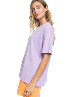 Roxy T-Shirts & Tops*Dream Scene - T-Shirt For Women Purple Rose