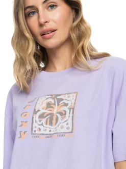Roxy T-Shirts & Tops*Dream Scene - T-Shirt For Women Purple Rose