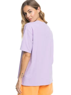 Roxy T-Shirts & Tops*Dream Scene - T-Shirt For Women Purple Rose