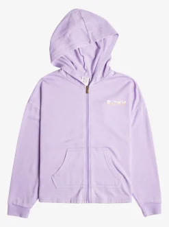 Roxy Sweatshirts & Hoodies*Early In The Morning - Oversized Hoody Met Rits Voor Meisjes 4-16 Purple Rose