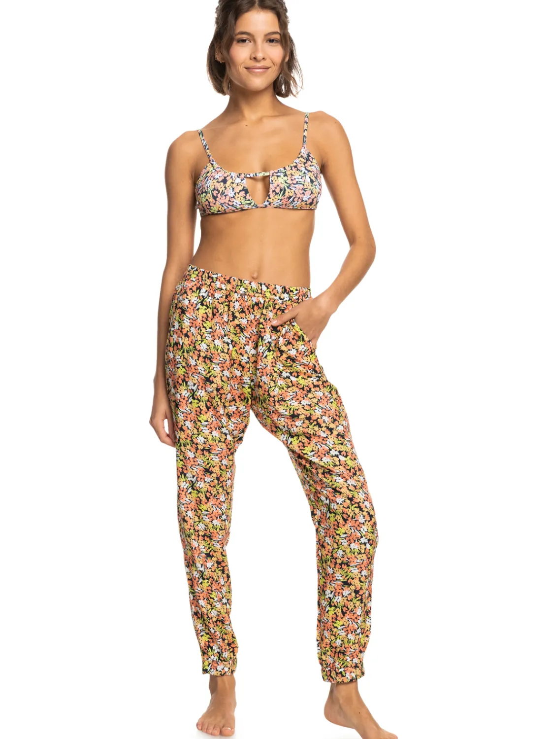 Roxy Badkleding*Easy Peasy - Strandbroek Voor Dames Mood Indigo Ditsy Love