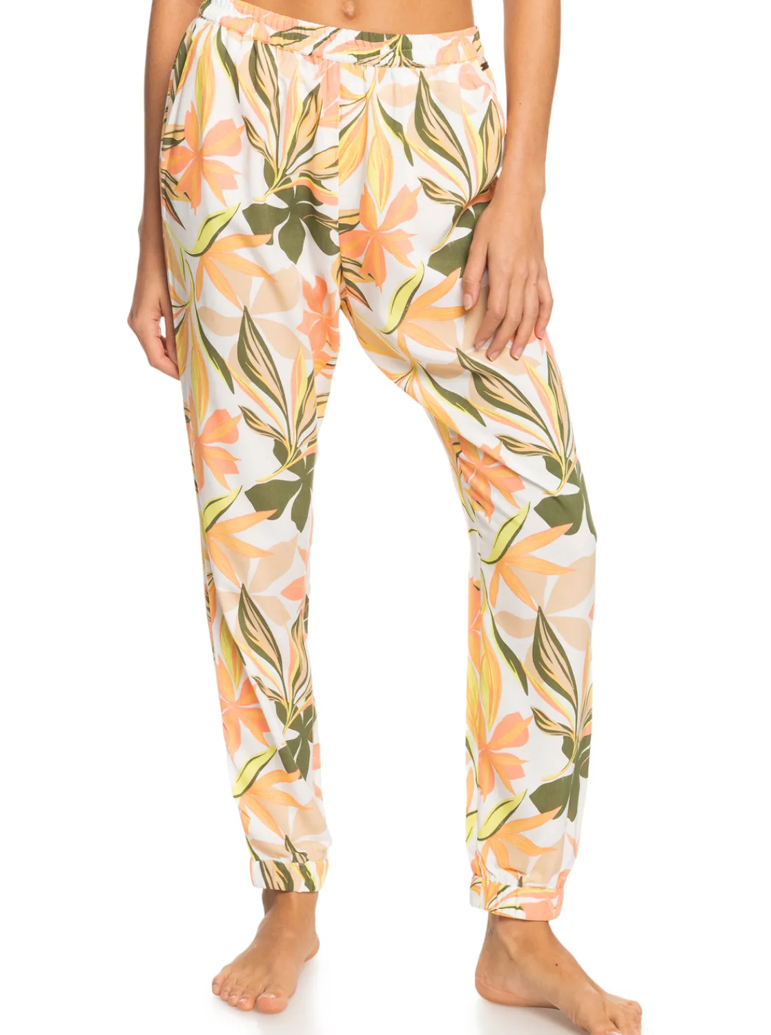 Roxy Badkleding*Easy Peasy - Strandbroek Voor Dames Bright White Subtly Salty Mult